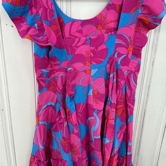 Tuckernuck Pink and Blue Floral Dress - Picture 5 of 9